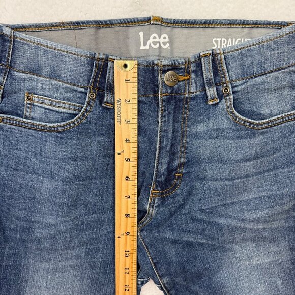 Lee Straight Taper Leg Motion Flex Waistband Jeans Western Casual Mens 30x30 - Picture 10 of 11